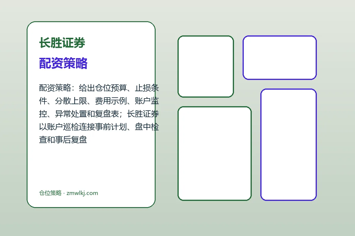 长胜证券费用、账户与退出规则图解